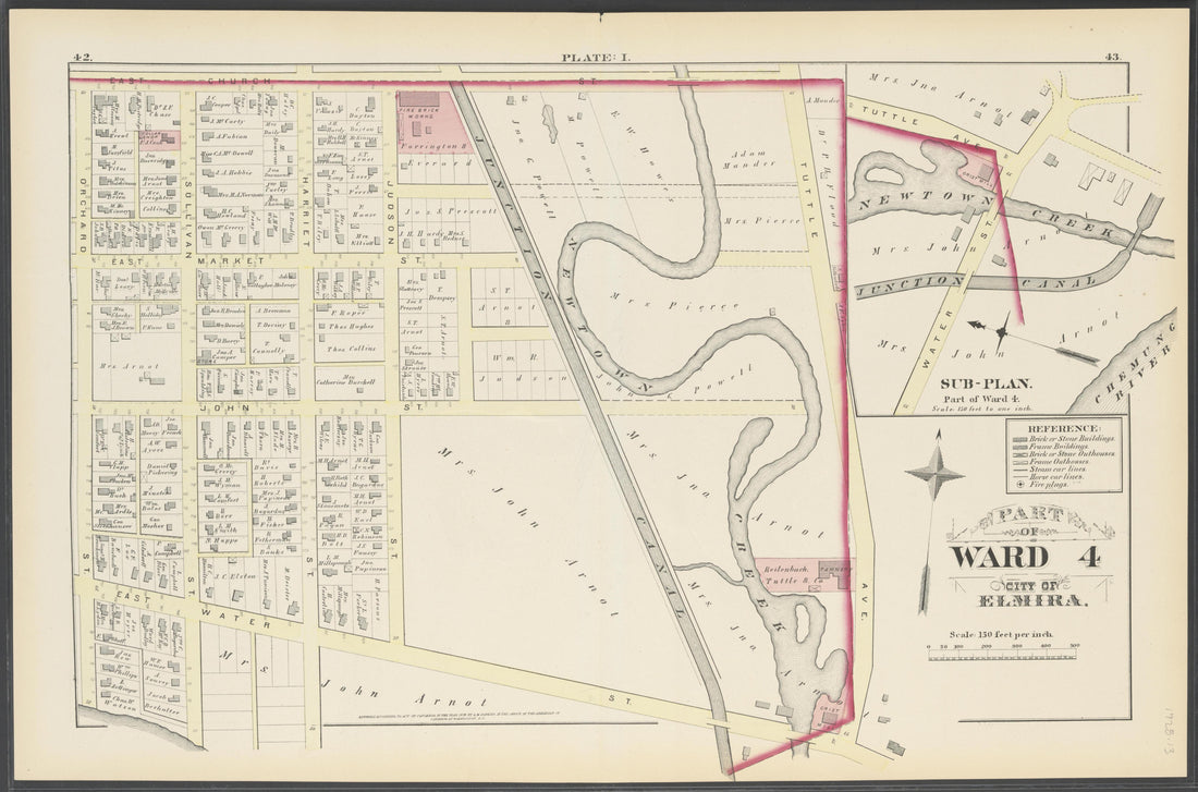 Image 15 of City Atlas of Elmira, New York (maps Only) from City Atlas of Elmira, New York : from Official Records, Private Plans and Actual Surveys, Based Upon Plans Deposited In the Department of Surveys 1876 by Relic Map Company