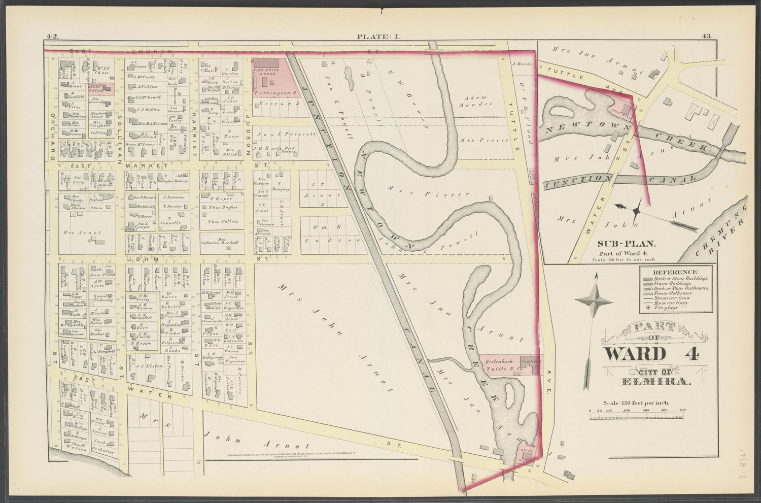 Image 15 of City Atlas of Elmira, New York (maps Only) from City Atlas of Elmira, New York : from Official Records, Private Plans and Actual Surveys, Based Upon Plans Deposited In the Department of Surveys 1876 by Relic Map Company
