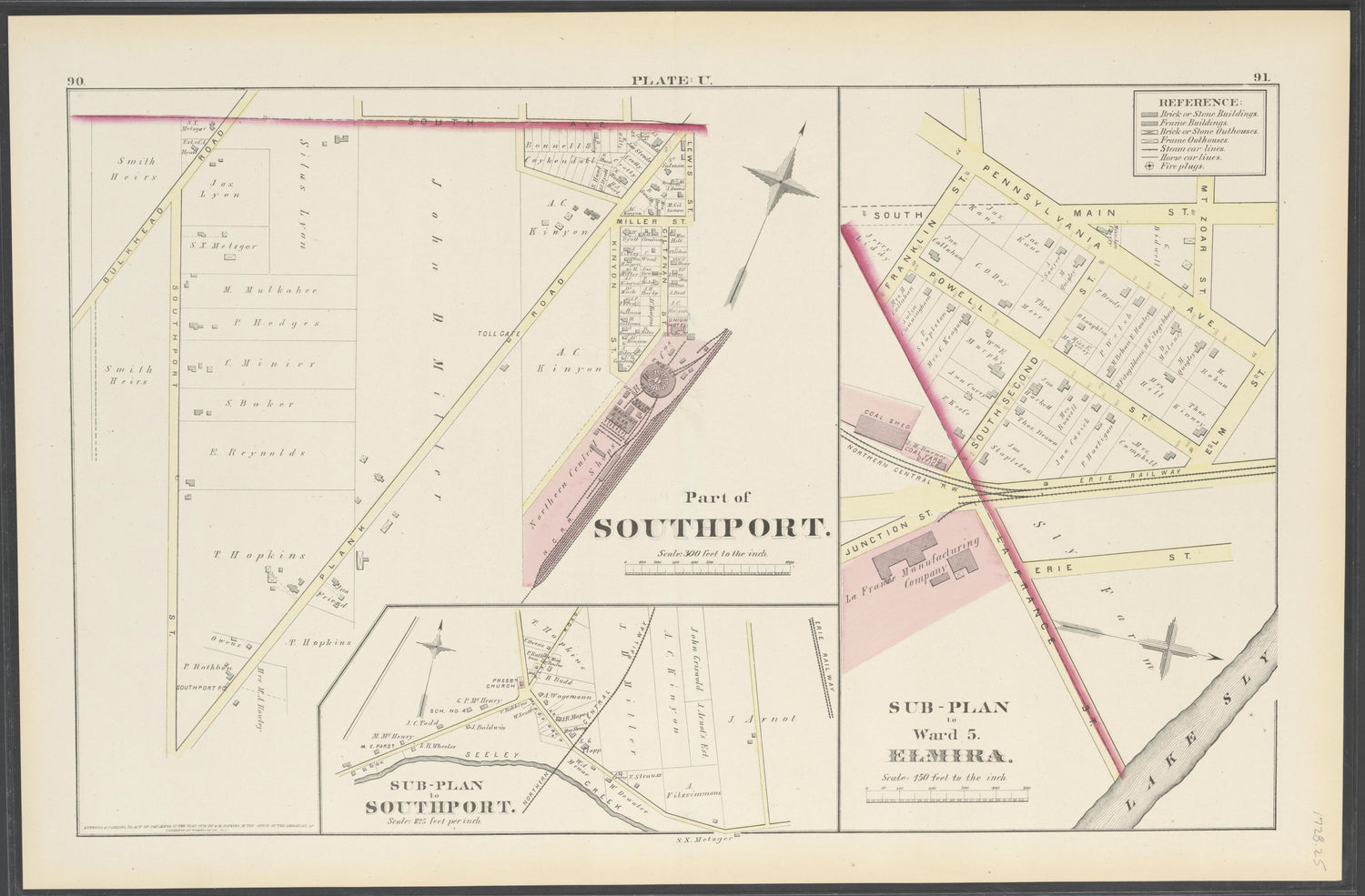 Image 27 of City Atlas of Elmira, New York (maps Only) from City Atlas of Elmira, New York : from Official Records, Private Plans and Actual Surveys, Based Upon Plans Deposited In the Department of Surveys 1876 by Relic Map Company