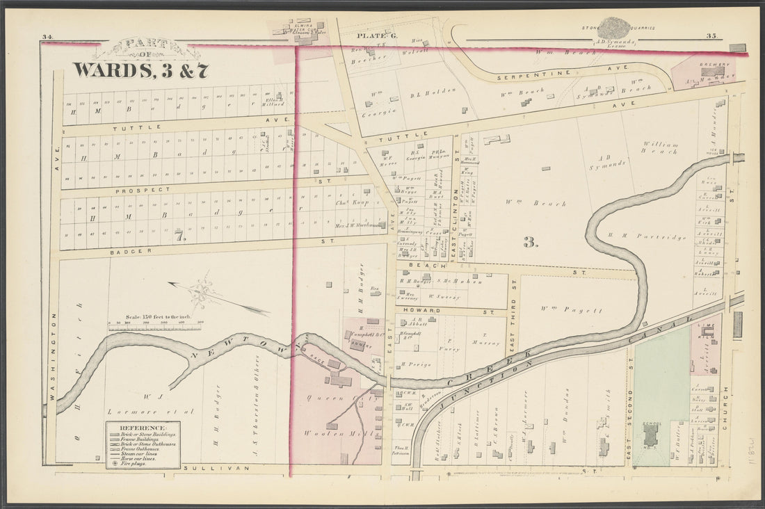 Image 13 of City Atlas of Elmira, New York (maps Only) from City Atlas of Elmira, New York : from Official Records, Private Plans and Actual Surveys, Based Upon Plans Deposited In the Department of Surveys 1876 by Relic Map Company