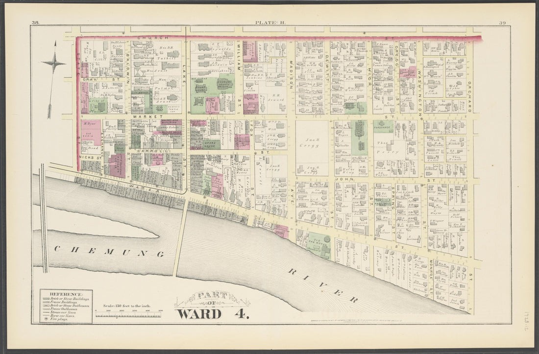 Image 14 of City Atlas of Elmira, New York (maps Only) from City Atlas of Elmira, New York : from Official Records, Private Plans and Actual Surveys, Based Upon Plans Deposited In the Department of Surveys 1876 by Relic Map Company