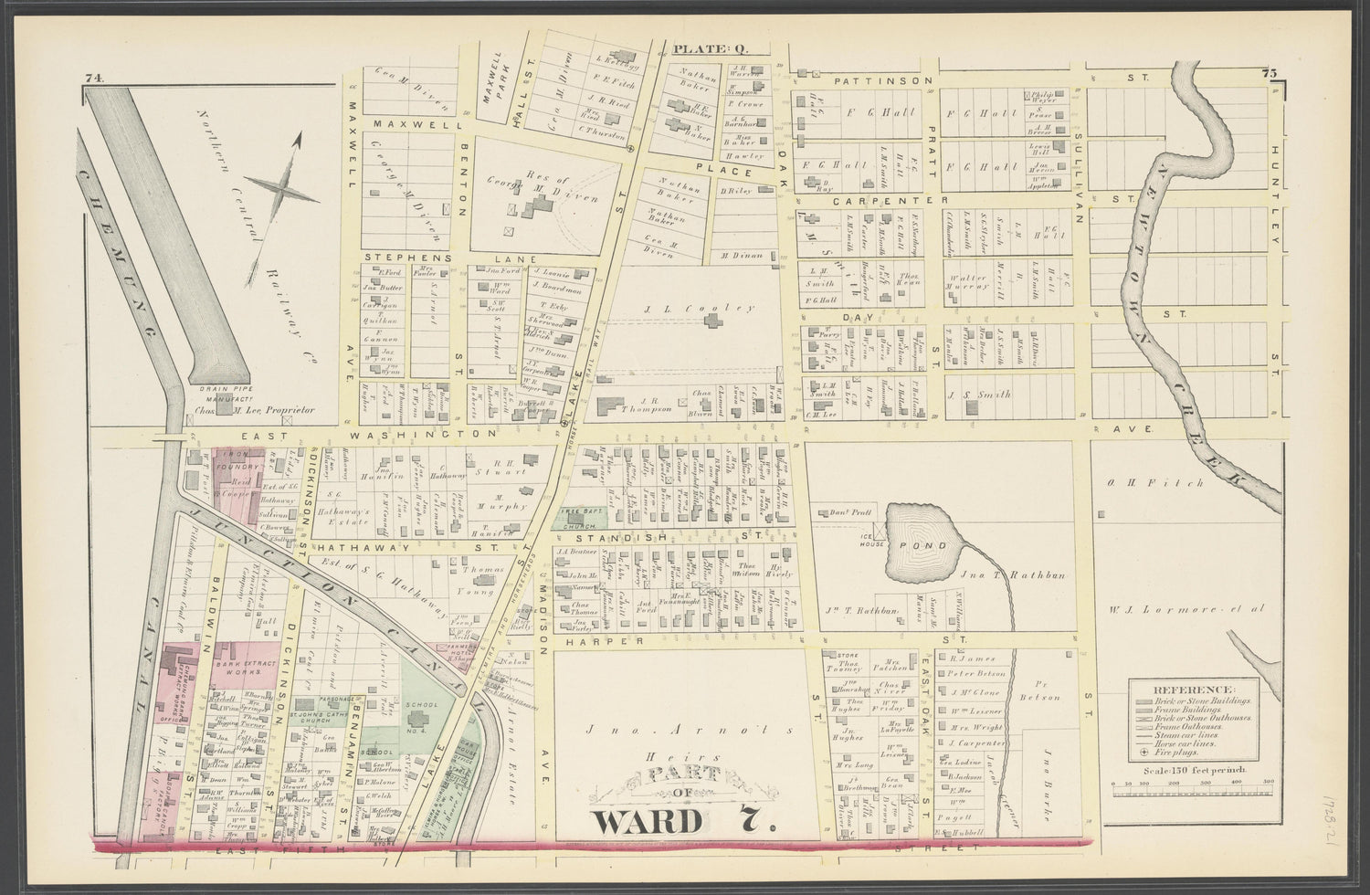Image 23 of City Atlas of Elmira, New York (maps Only) from City Atlas of Elmira, New York : from Official Records, Private Plans and Actual Surveys, Based Upon Plans Deposited In the Department of Surveys 1876 by Relic Map Company