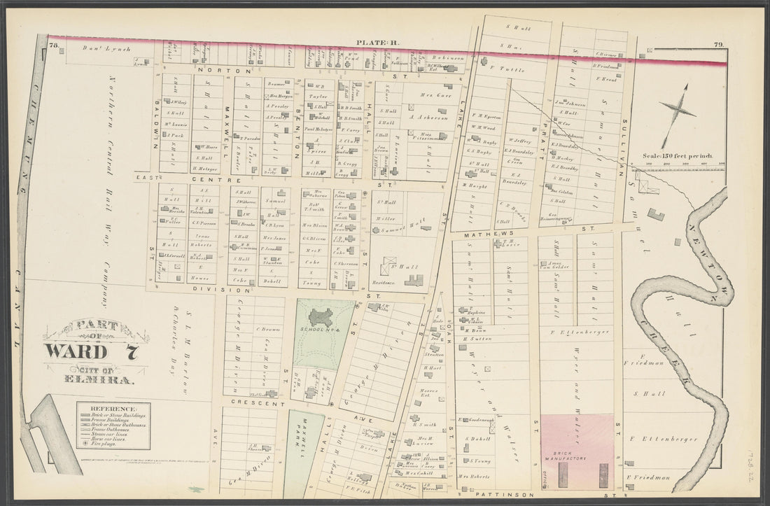 Image 24 of City Atlas of Elmira, New York (maps Only) from City Atlas of Elmira, New York : from Official Records, Private Plans and Actual Surveys, Based Upon Plans Deposited In the Department of Surveys 1876 by Relic Map Company