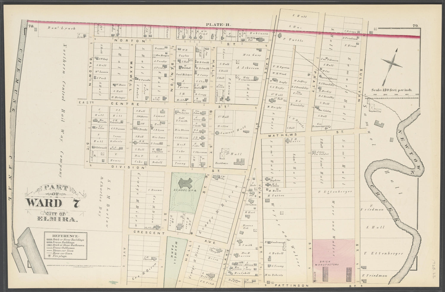 Image 24 of City Atlas of Elmira, New York (maps Only) from City Atlas of Elmira, New York : from Official Records, Private Plans and Actual Surveys, Based Upon Plans Deposited In the Department of Surveys 1876 by Relic Map Company