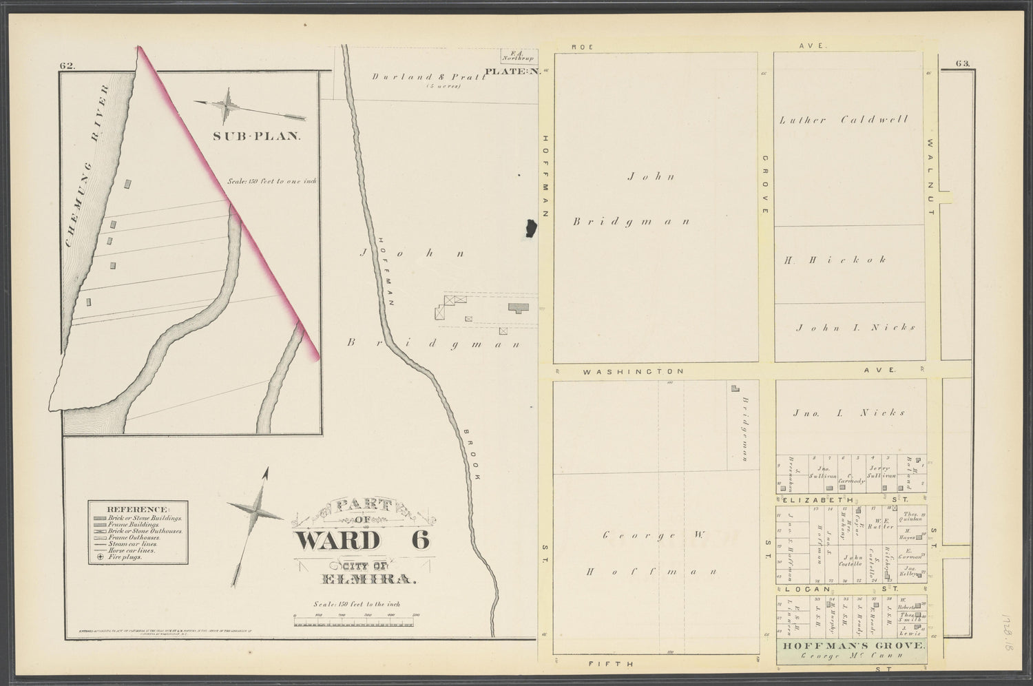 Image 20 of City Atlas of Elmira, New York (maps Only) from City Atlas of Elmira, New York : from Official Records, Private Plans and Actual Surveys, Based Upon Plans Deposited In the Department of Surveys 1876 by Relic Map Company