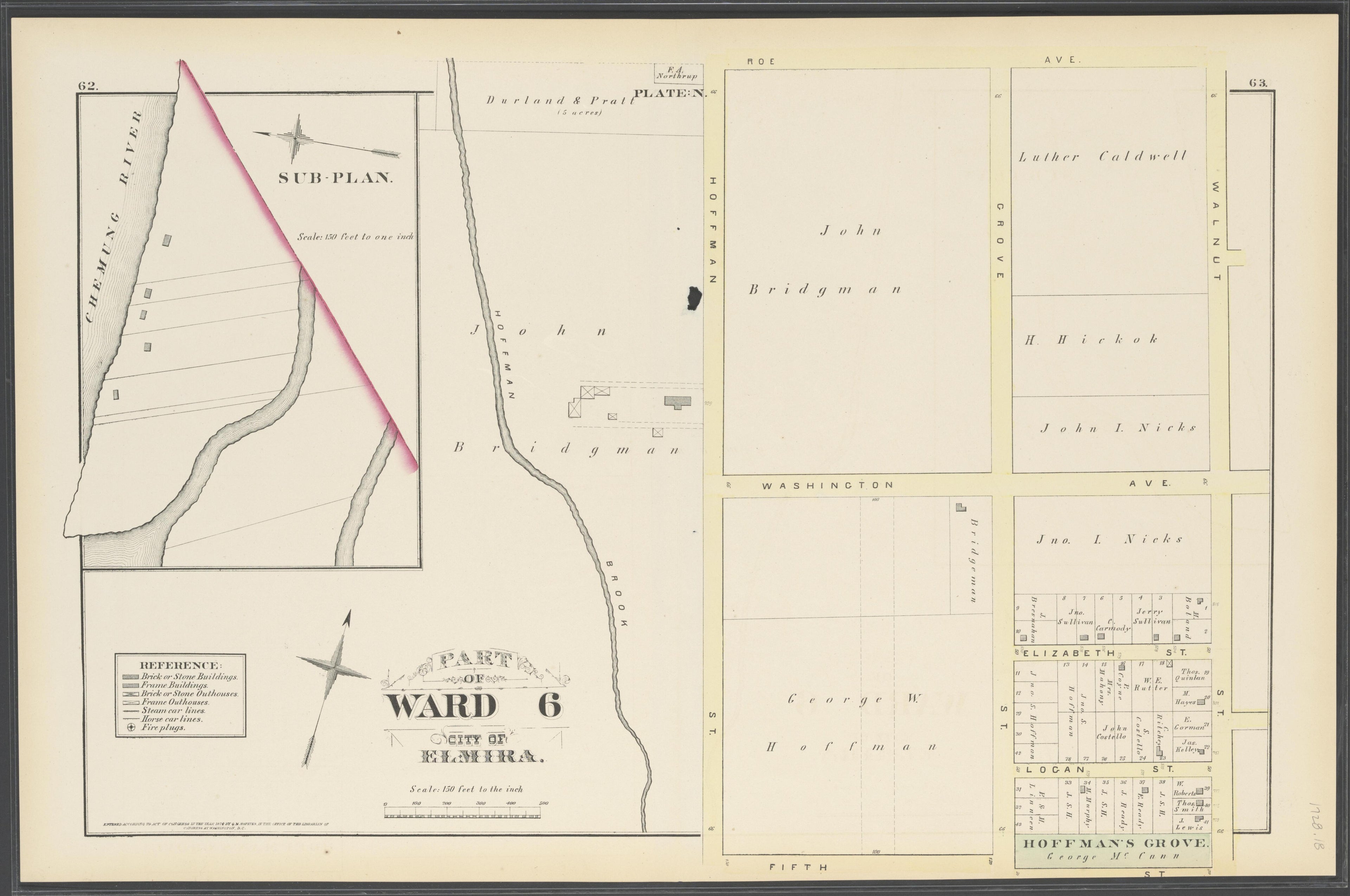 Image 20 of City Atlas of Elmira, New York (maps Only) from City Atlas of Elmira, New York : from Official Records, Private Plans and Actual Surveys, Based Upon Plans Deposited In the Department of Surveys 1876 by Relic Map Company