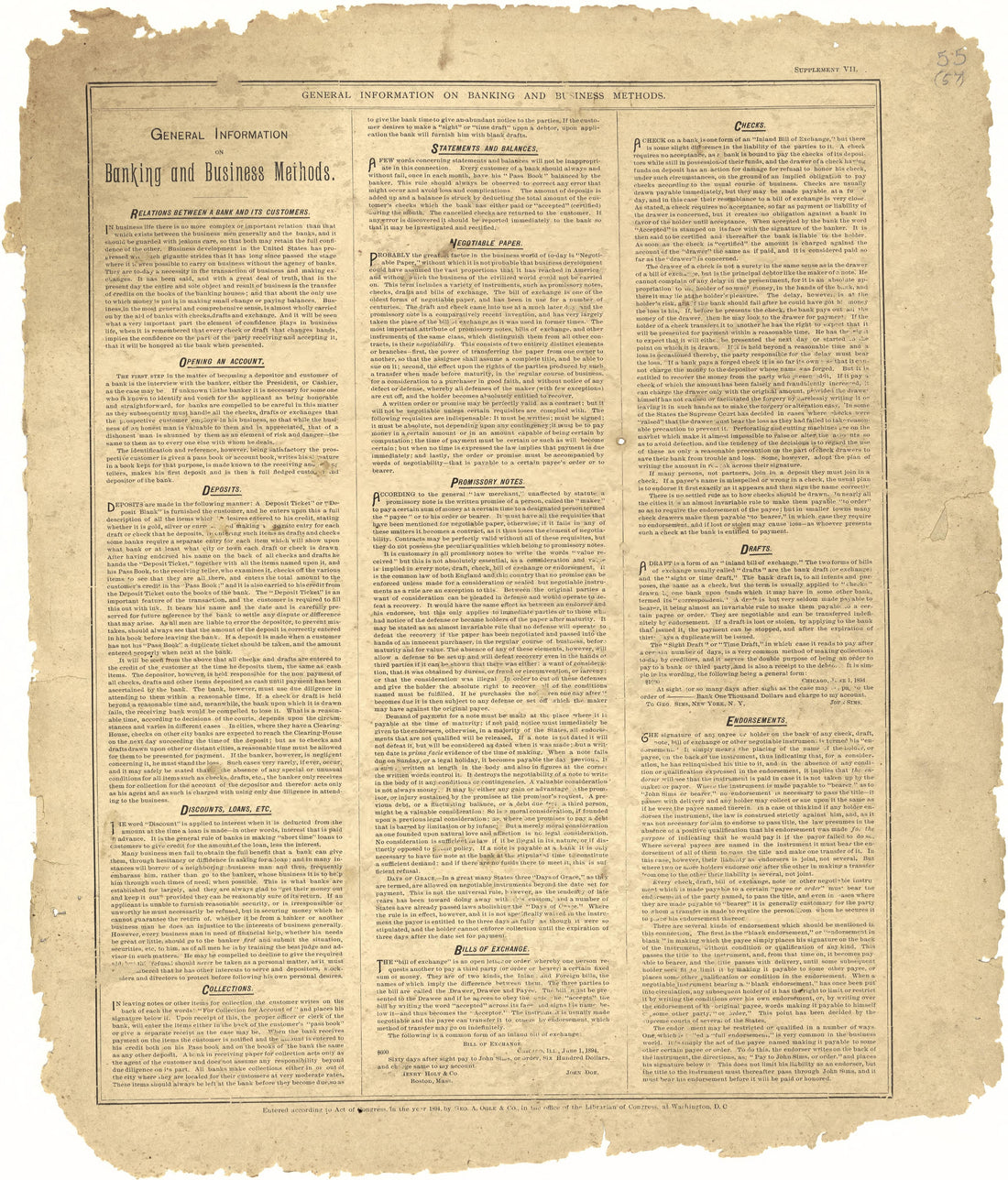 General Information On Banking and Business Methods from Plat Book of Pike County, Illinois 1895 by Relic Map Company