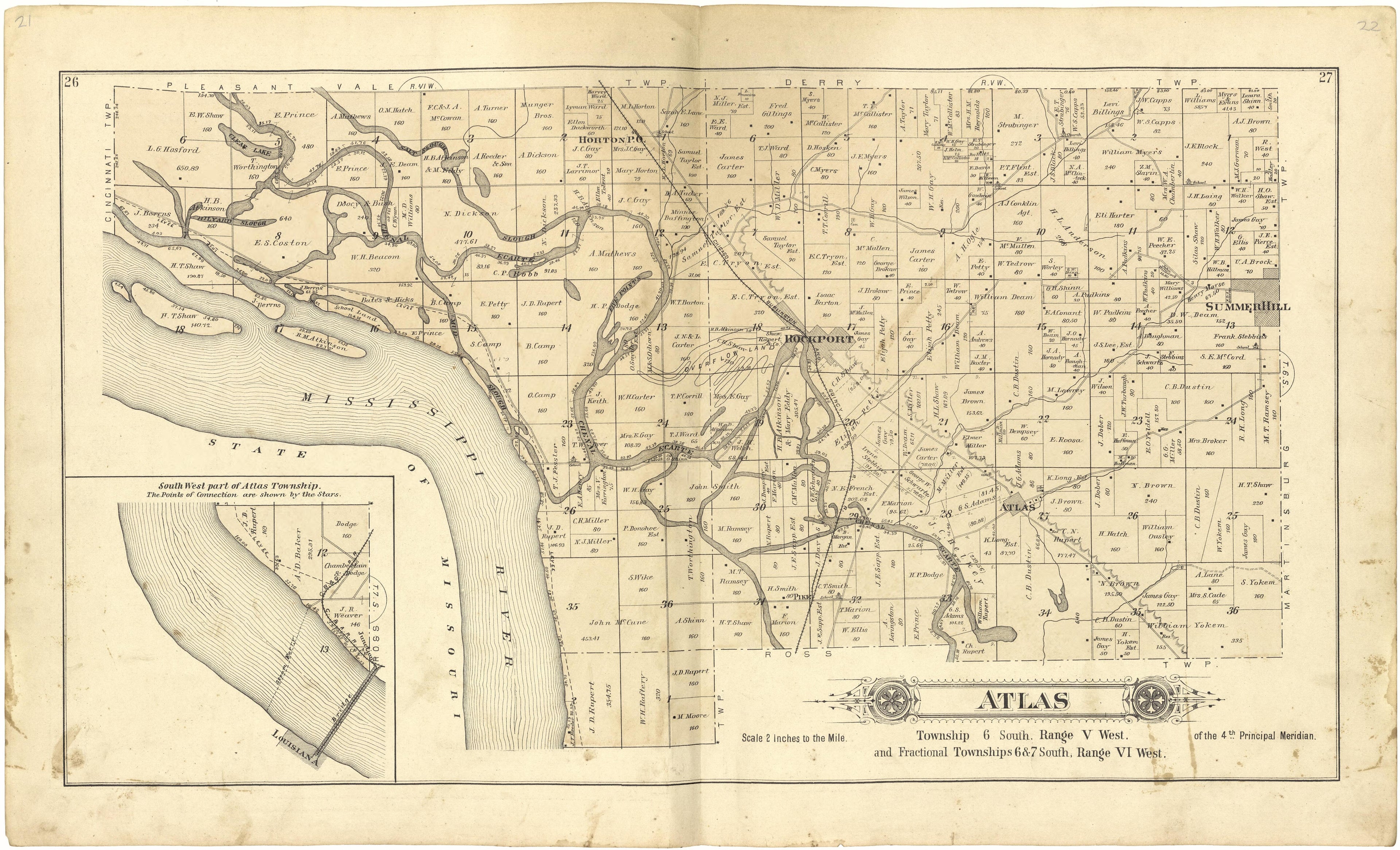 Atlas from Plat Book of Pike County, Illinois 1895 by Relic Map Company