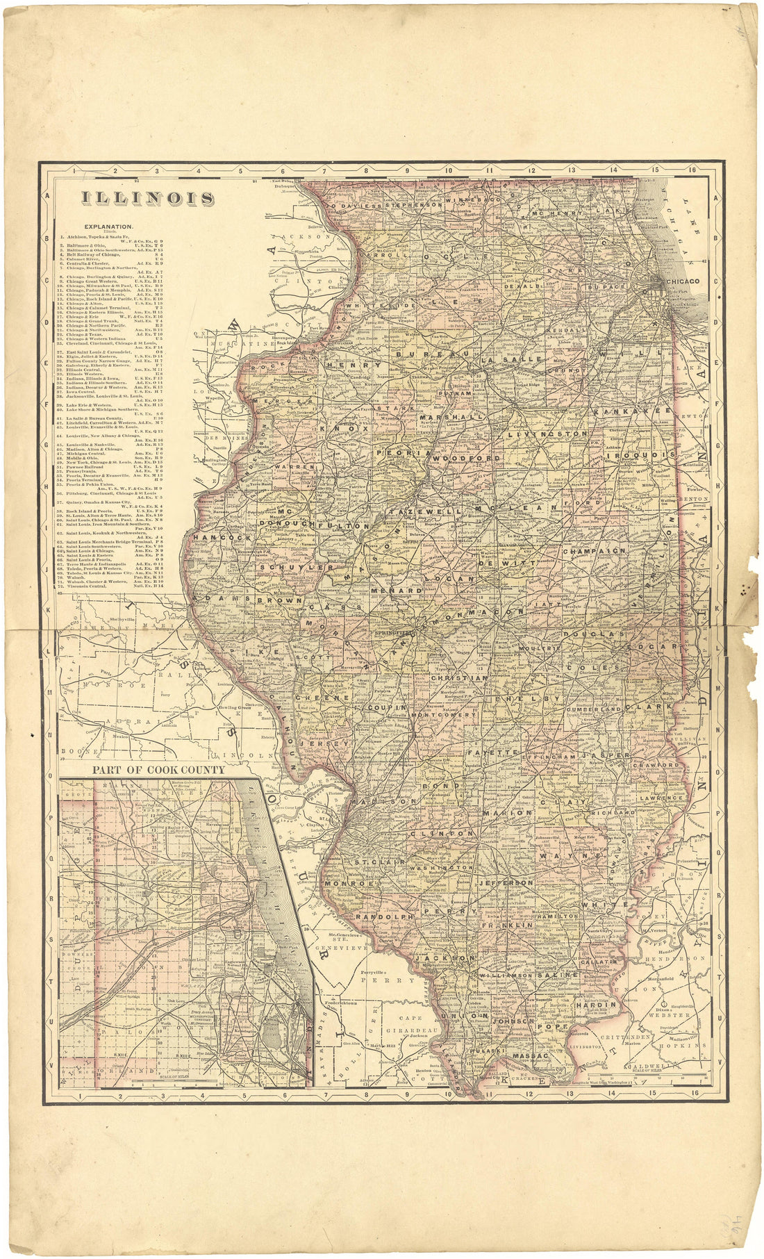 Illinois from Plat Book of Pike County, Illinois 1895 by Relic Map Company