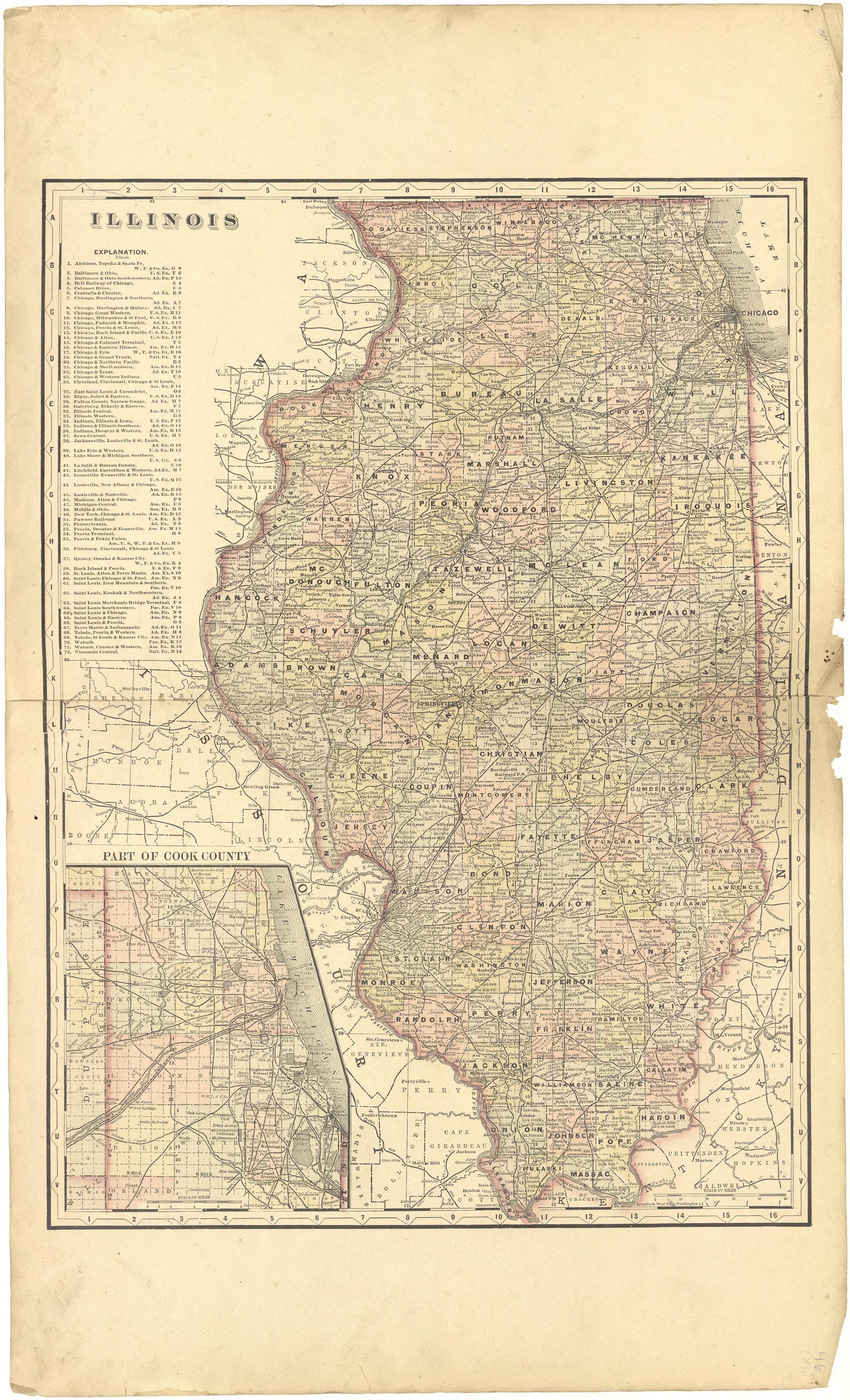 Illinois from Plat Book of Pike County, Illinois 1895 by Relic Map Company