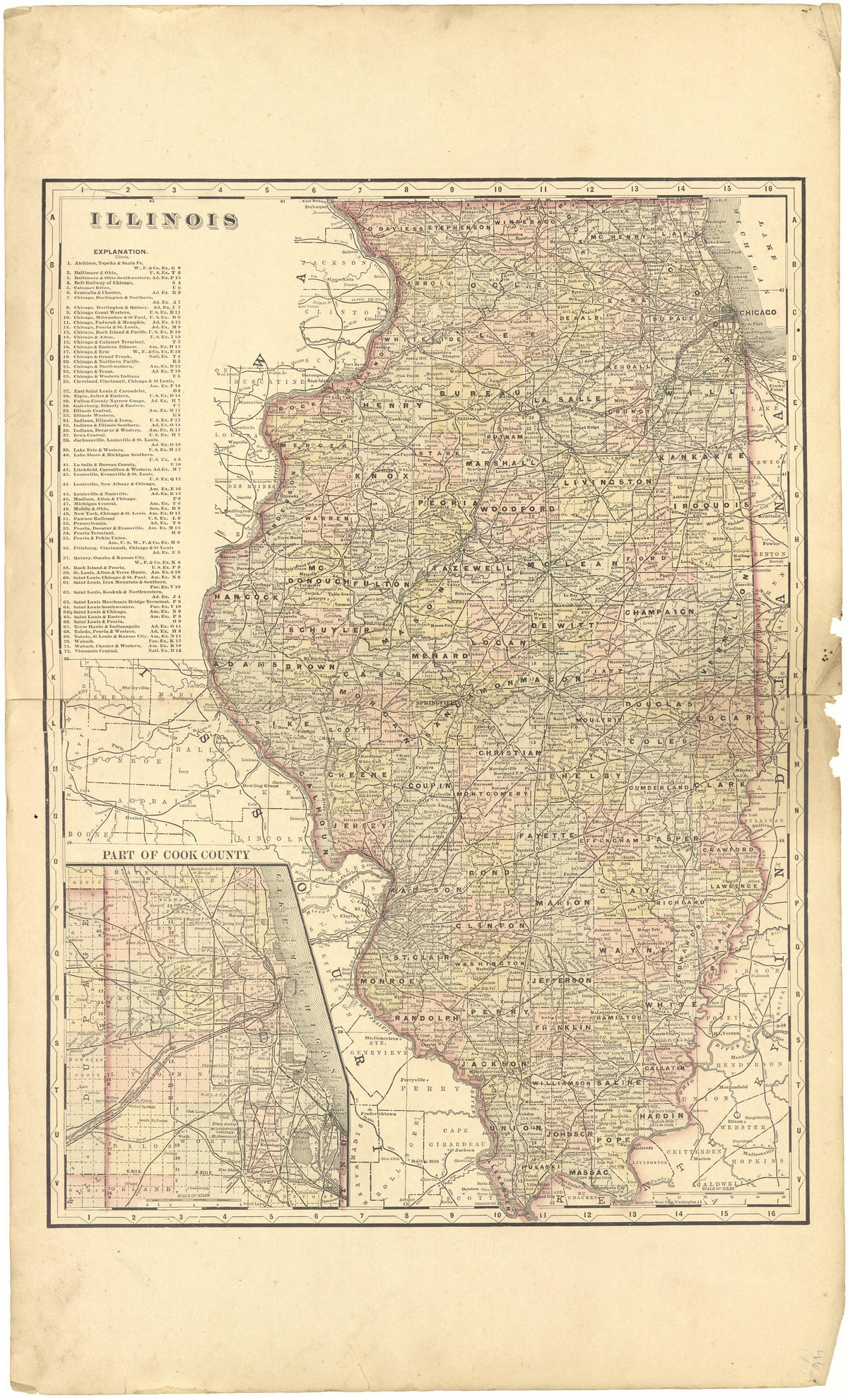 Illinois from Plat Book of Pike County, Illinois 1895 by Relic Map Company