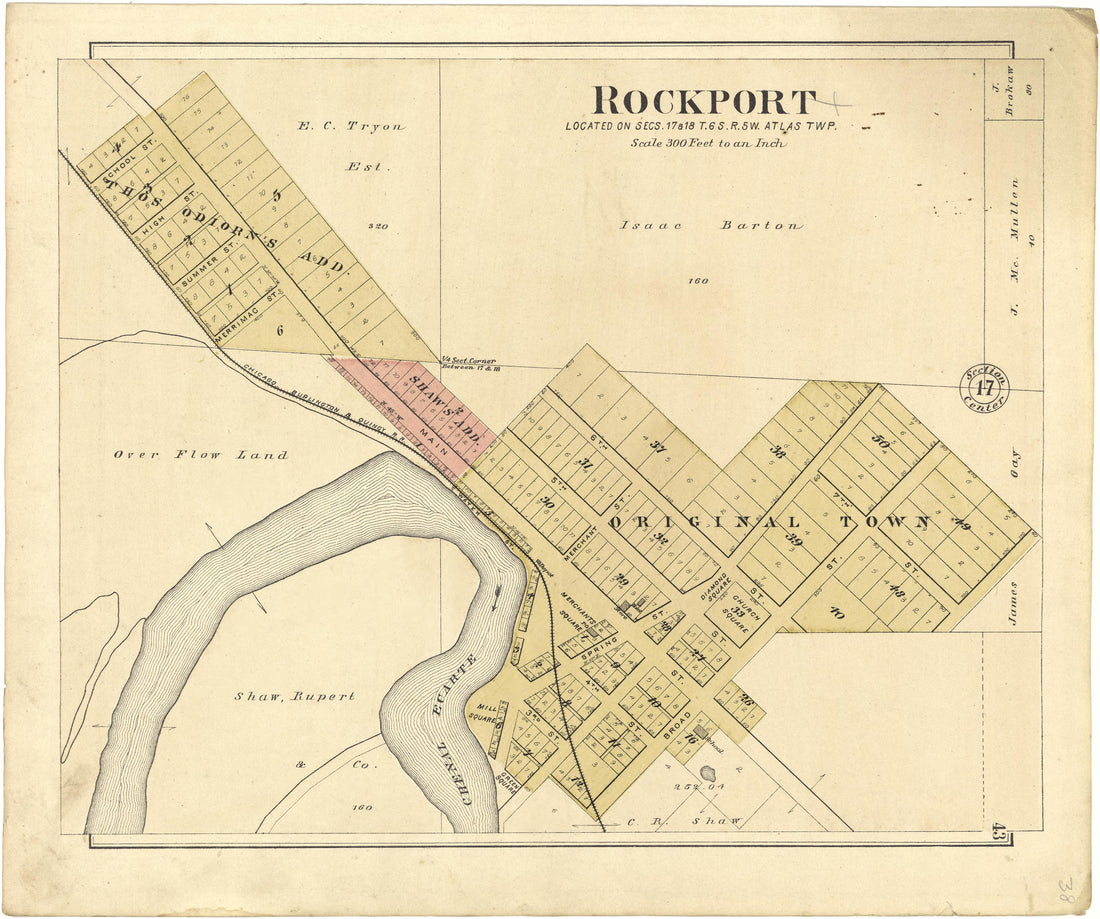 Rockport from Plat Book of Pike County, Illinois 1895 by Relic Map Company
