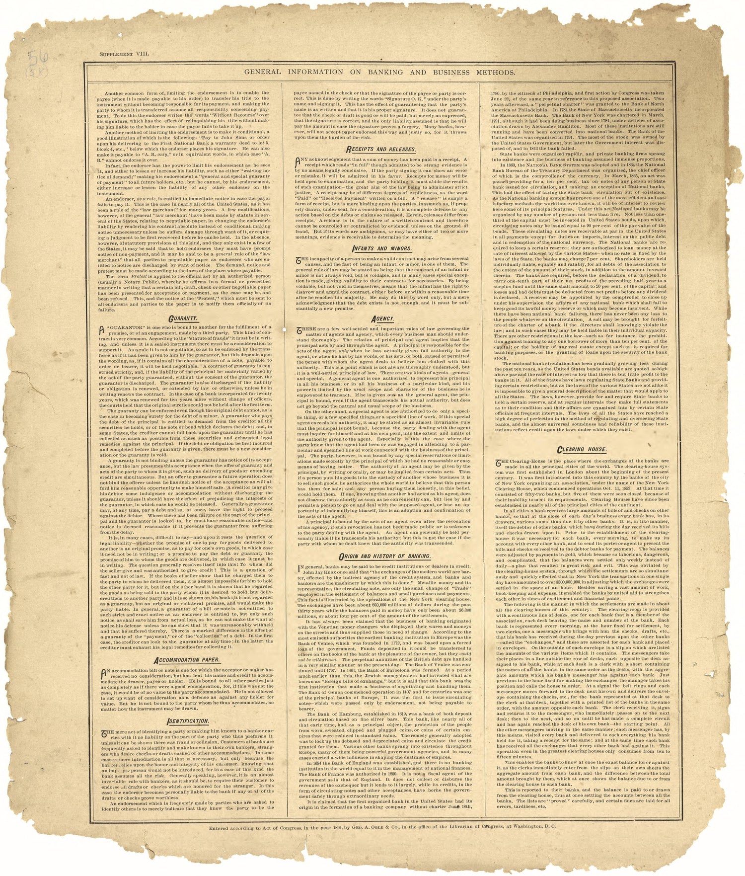 General Information On Banking and Business Methods Continued from Plat Book of Pike County, Illinois 1895 by Relic Map Company