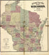 Rail Road and Sectional Map of Wisconsin, 1874 from Atlas of Richland County, Wisconsin : Drawn from Actual Surveys and the County Records to Which Is Added a Rail Road & Sectional Map of the State of Wisconsin by Relic Map Company