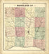 Outline Map of Richland County Wis. from Atlas of Richland County, Wisconsin : Drawn from Actual Surveys and the County Records to Which Is Added a Rail Road & Sectional Map of the State of Wisconsin 1874 by Relic Map Company