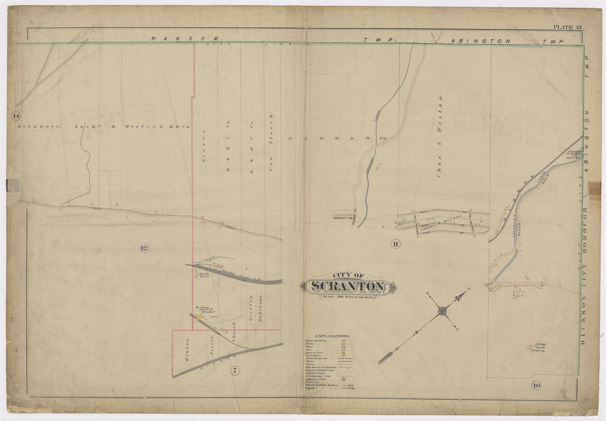 Image 15 of Atlas of Surveys of the City of Scranton and Borough of Dunmore, Pennslyvania from Atlas of Surveys of the City of Scranton and Borough of Dunmore, Pennslyvania : Compiled from Actual Surveys and City Records 1898 by Relic Map Company