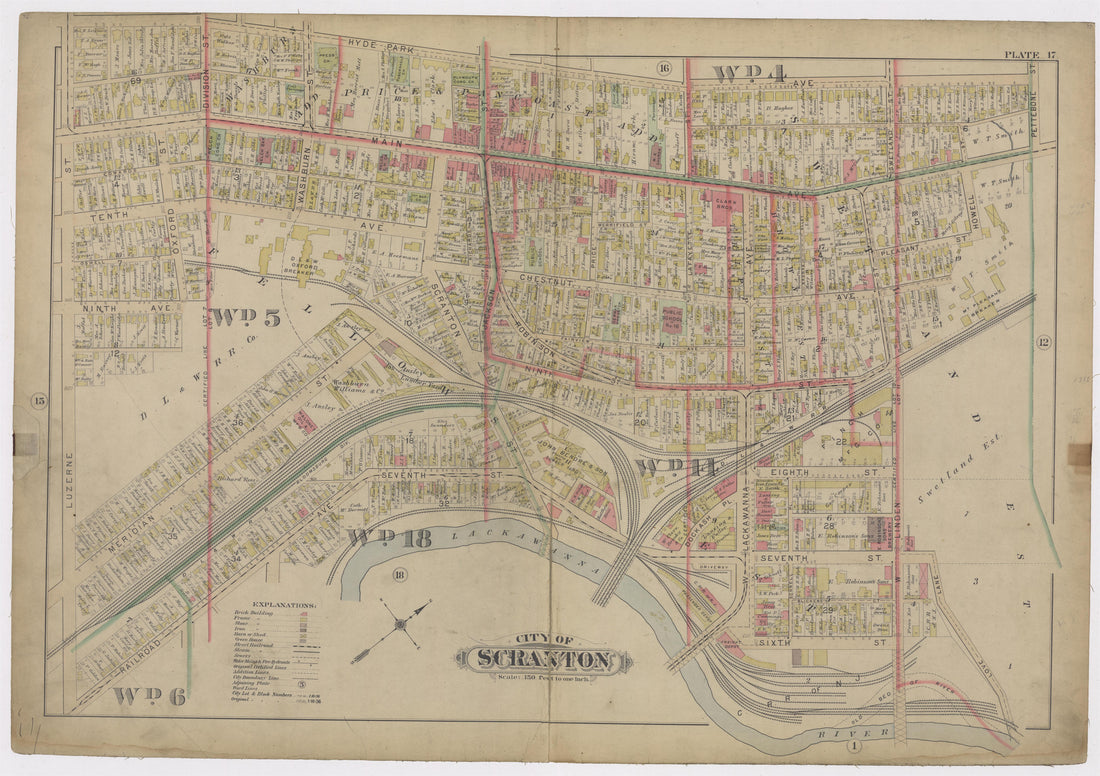 Image 19 of Atlas of Surveys of the City of Scranton and Borough of Dunmore, Pennslyvania from Atlas of Surveys of the City of Scranton and Borough of Dunmore, Pennslyvania : Compiled from Actual Surveys and City Records 1898 by Relic Map Company