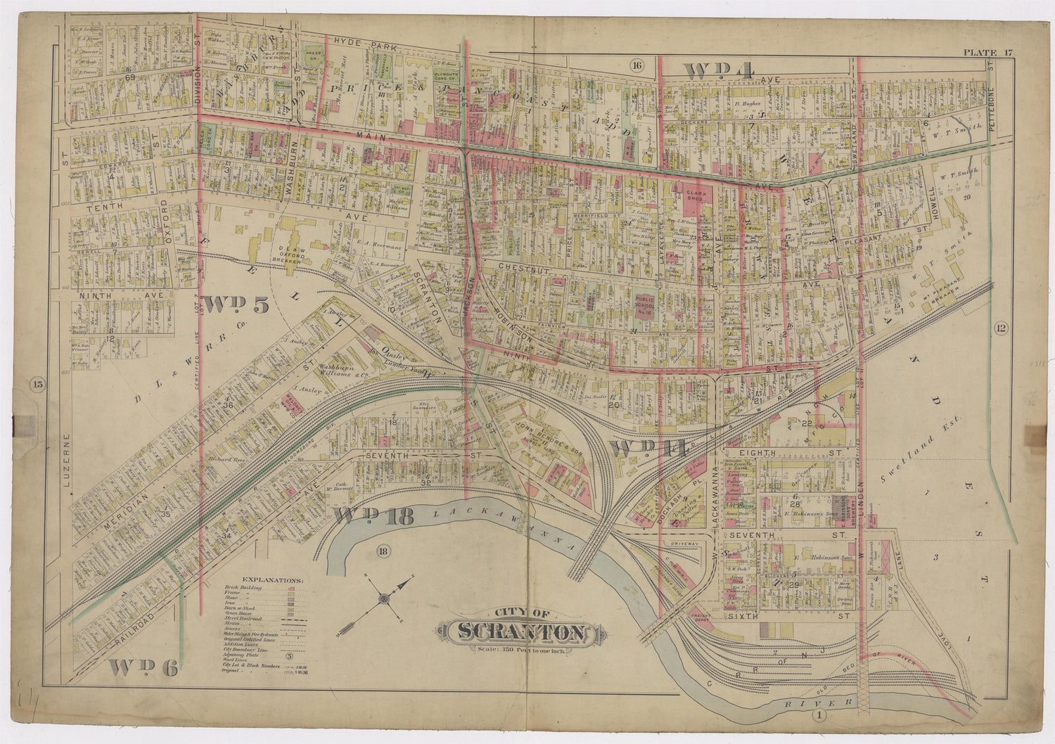 Image 19 of Atlas of Surveys of the City of Scranton and Borough of Dunmore, Pennslyvania from Atlas of Surveys of the City of Scranton and Borough of Dunmore, Pennslyvania : Compiled from Actual Surveys and City Records 1898 by Relic Map Company