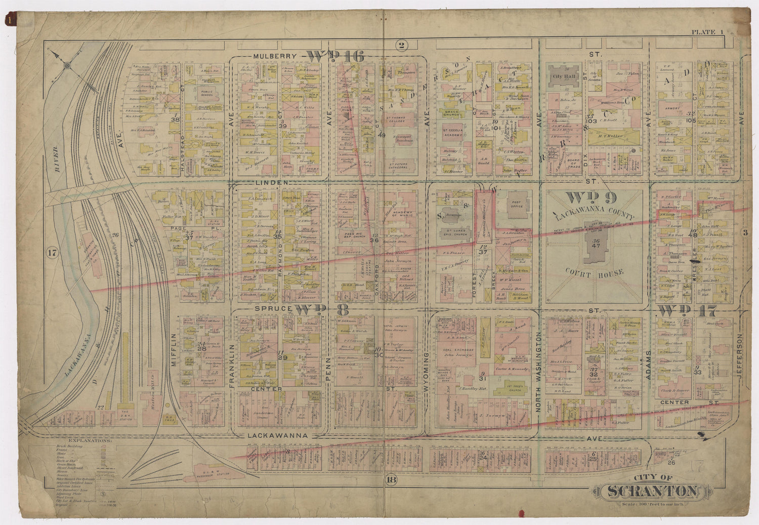 Image 3 of Atlas of Surveys of the City of Scranton and Borough of Dunmore, Pennslyvania from Atlas of Surveys of the City of Scranton and Borough of Dunmore, Pennslyvania : Compiled from Actual Surveys and City Records 1898 by Relic Map Company