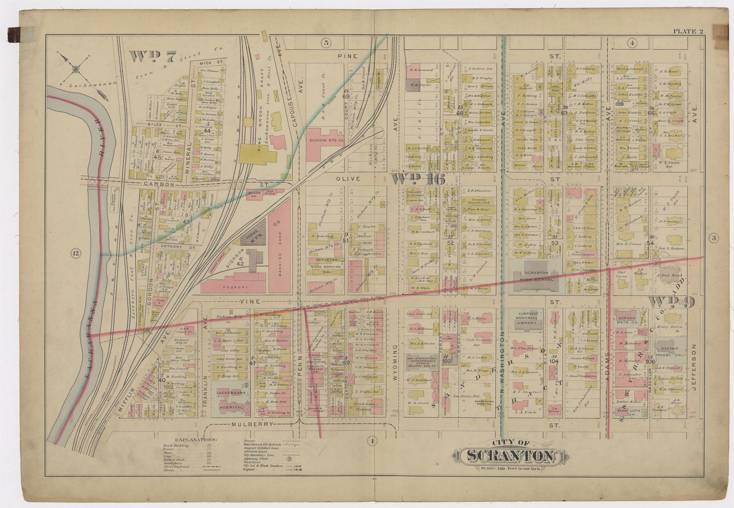 Image 4 of Atlas of Surveys of the City of Scranton and Borough of Dunmore, Pennslyvania from Atlas of Surveys of the City of Scranton and Borough of Dunmore, Pennslyvania : Compiled from Actual Surveys and City Records 1898 by Relic Map Company
