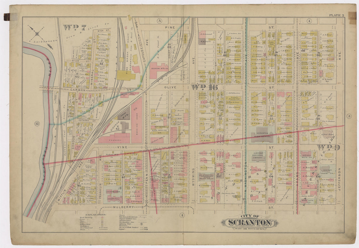 Image 4 of Atlas of Surveys of the City of Scranton and Borough of Dunmore, Pennslyvania from Atlas of Surveys of the City of Scranton and Borough of Dunmore, Pennslyvania : Compiled from Actual Surveys and City Records 1898 by Relic Map Company