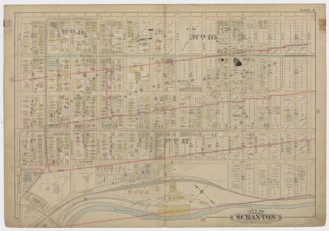 Image 5 of Atlas of Surveys of the City of Scranton and Borough of Dunmore, Pennslyvania from Atlas of Surveys of the City of Scranton and Borough of Dunmore, Pennslyvania : Compiled from Actual Surveys and City Records 1898 by Relic Map Company