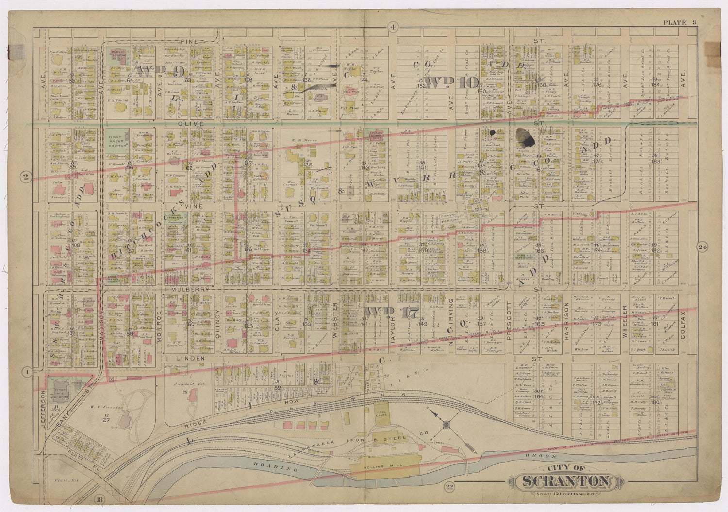 Image 5 of Atlas of Surveys of the City of Scranton and Borough of Dunmore, Pennslyvania from Atlas of Surveys of the City of Scranton and Borough of Dunmore, Pennslyvania : Compiled from Actual Surveys and City Records 1898 by Relic Map Company