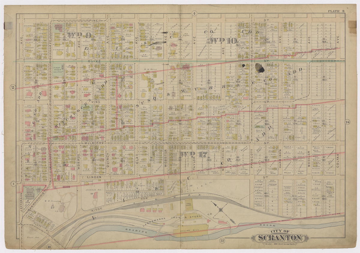 Image 5 of Atlas of Surveys of the City of Scranton and Borough of Dunmore, Pennslyvania from Atlas of Surveys of the City of Scranton and Borough of Dunmore, Pennslyvania : Compiled from Actual Surveys and City Records 1898 by Relic Map Company