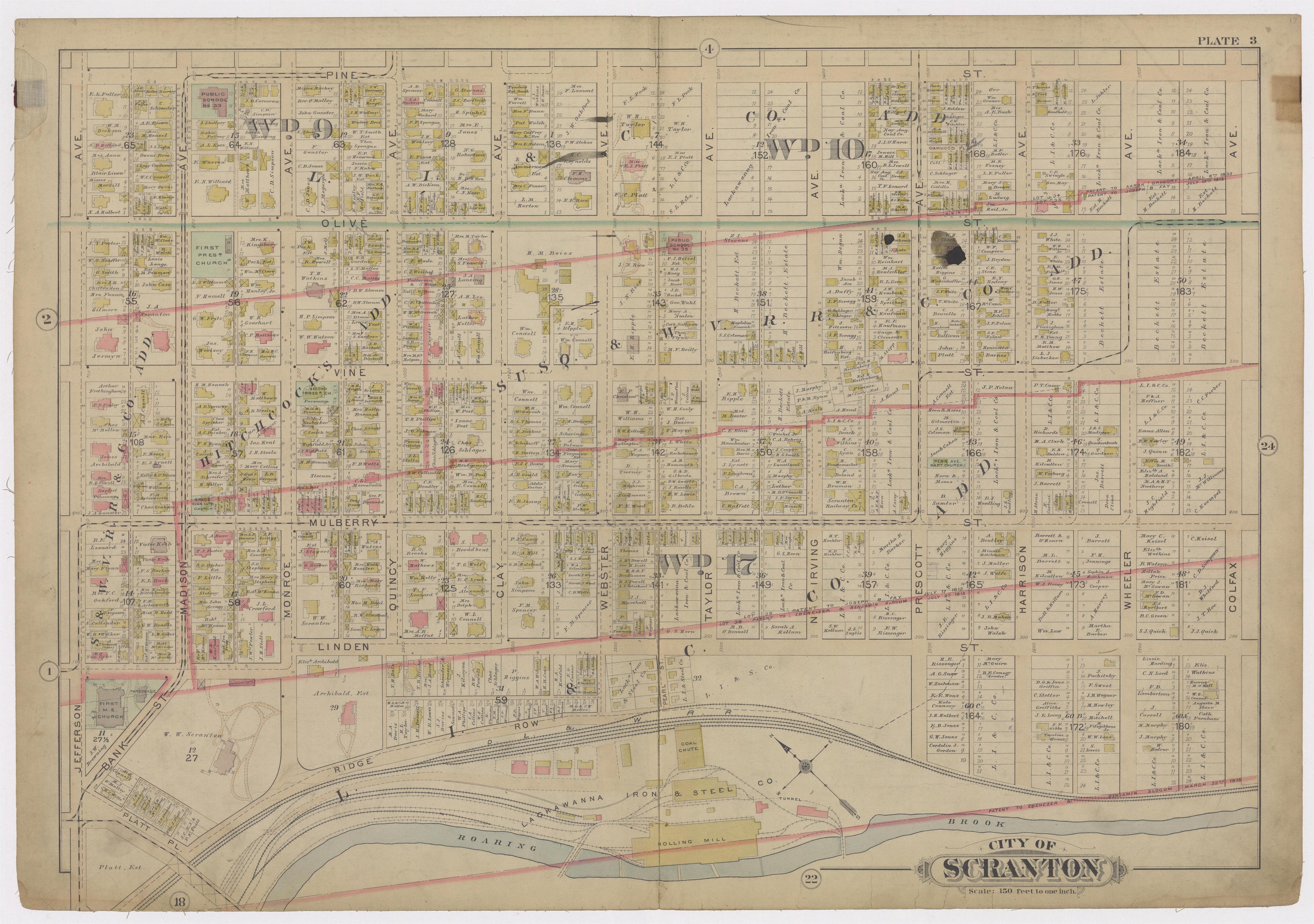 Image 5 of Atlas of Surveys of the City of Scranton and Borough of Dunmore, Pennslyvania from Atlas of Surveys of the City of Scranton and Borough of Dunmore, Pennslyvania : Compiled from Actual Surveys and City Records 1898 by Relic Map Company