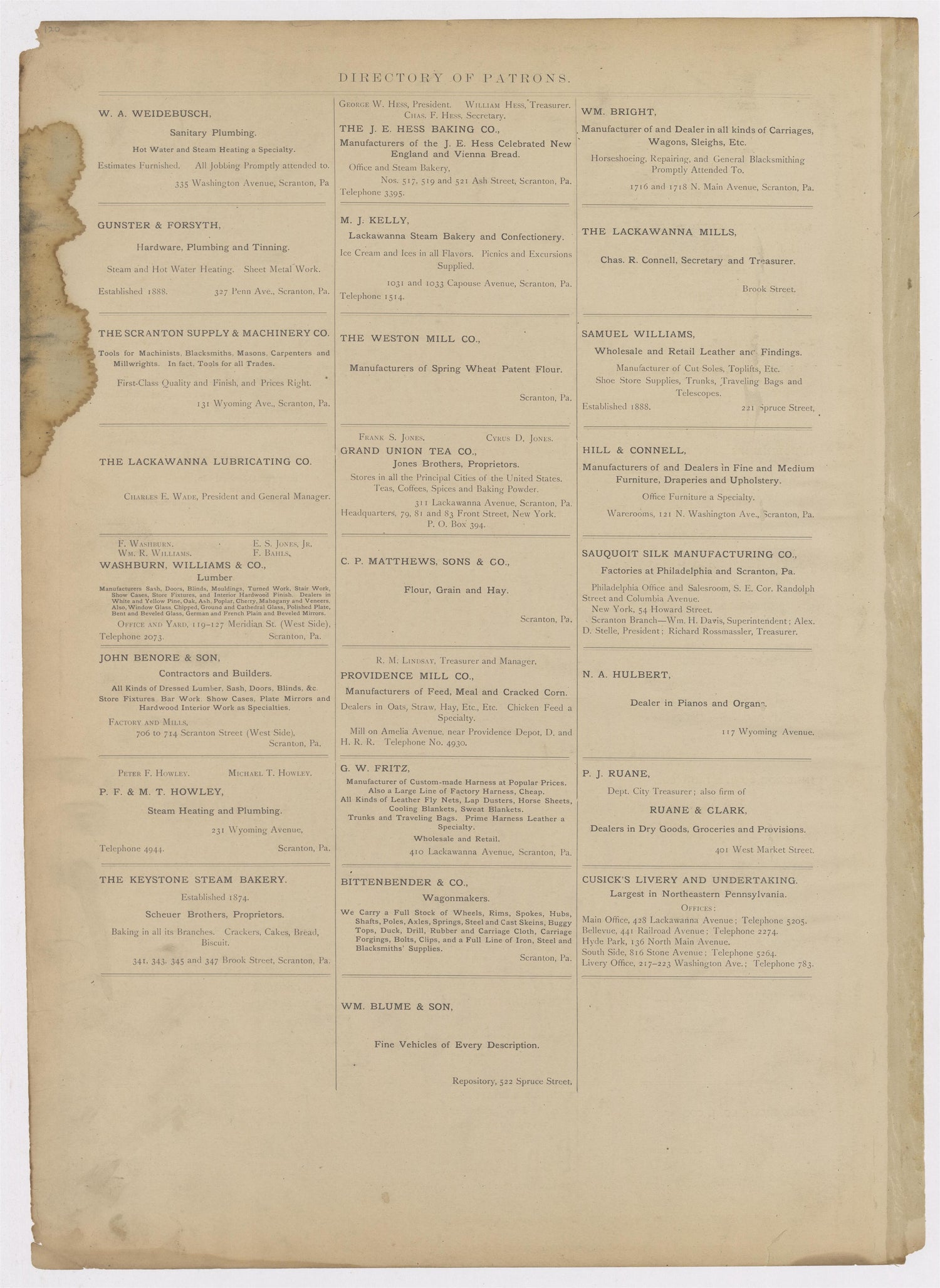 Image 36 of Atlas of Surveys of the City of Scranton and Borough of Dunmore, Pennslyvania from Atlas of Surveys of the City of Scranton and Borough of Dunmore, Pennslyvania : Compiled from Actual Surveys and City Records 1898 by Relic Map Company