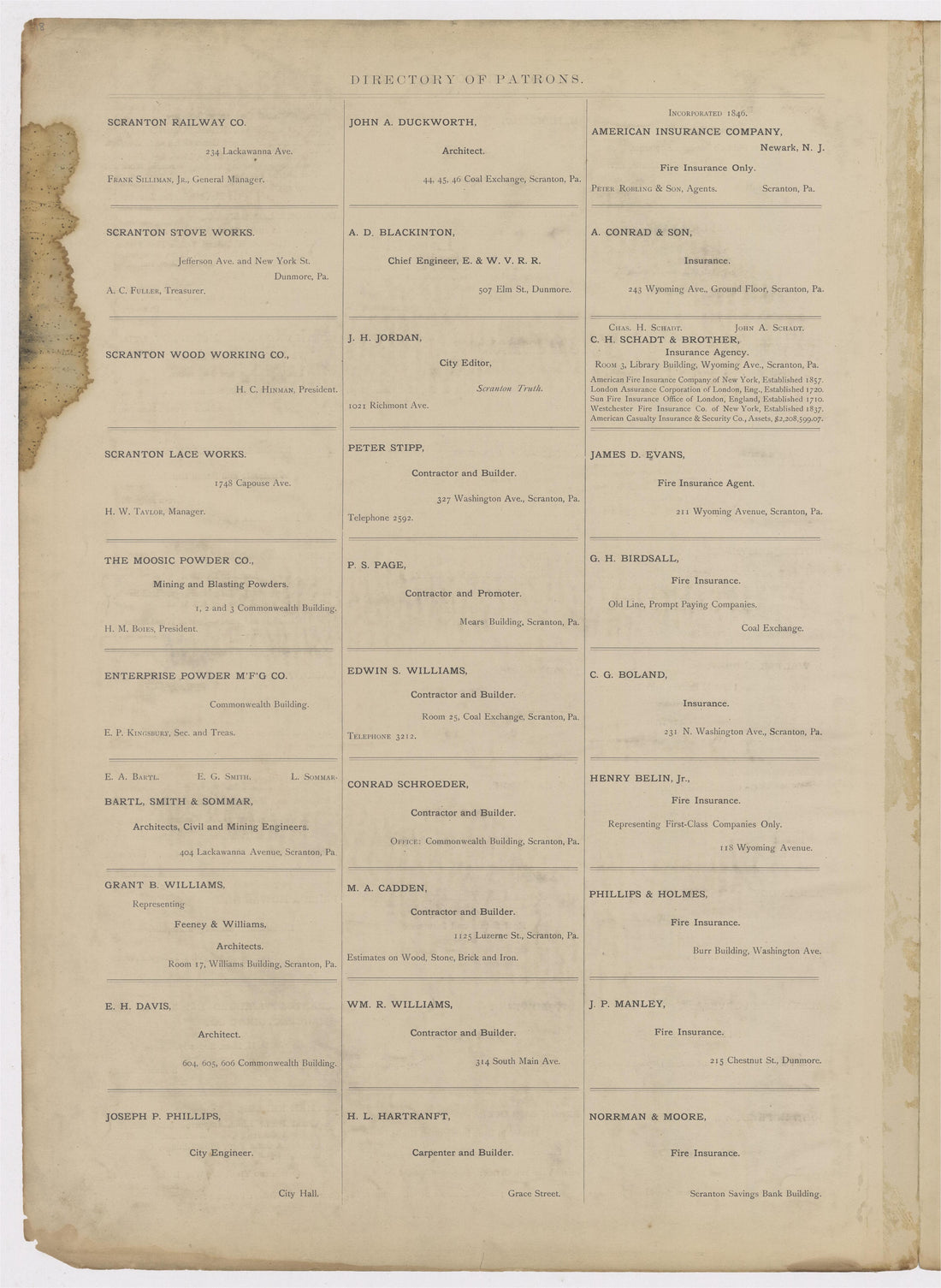 Image 34 of Atlas of Surveys of the City of Scranton and Borough of Dunmore, Pennslyvania from Atlas of Surveys of the City of Scranton and Borough of Dunmore, Pennslyvania : Compiled from Actual Surveys and City Records 1898 by Relic Map Company