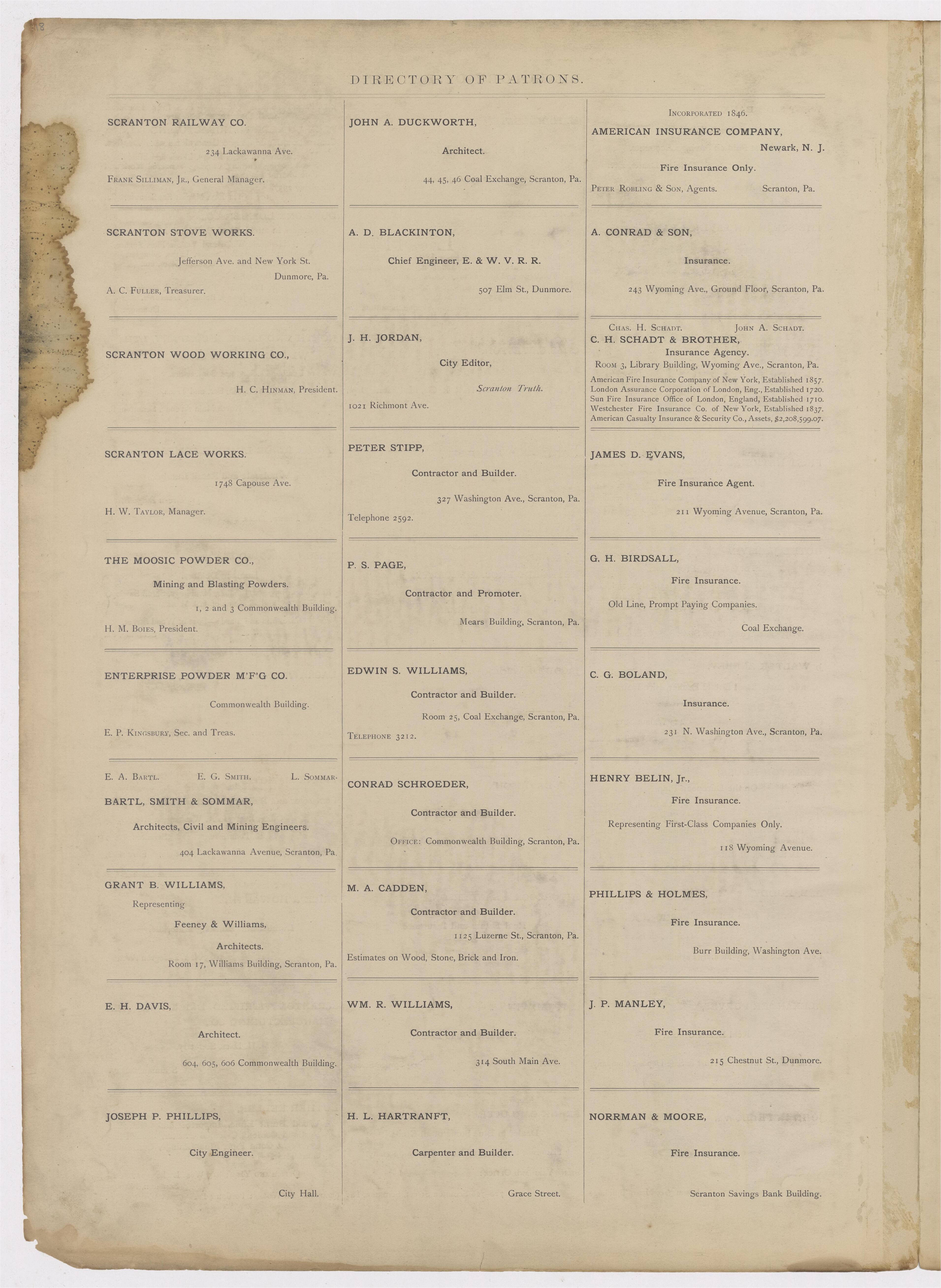 Image 34 of Atlas of Surveys of the City of Scranton and Borough of Dunmore, Pennslyvania from Atlas of Surveys of the City of Scranton and Borough of Dunmore, Pennslyvania : Compiled from Actual Surveys and City Records 1898 by Relic Map Company