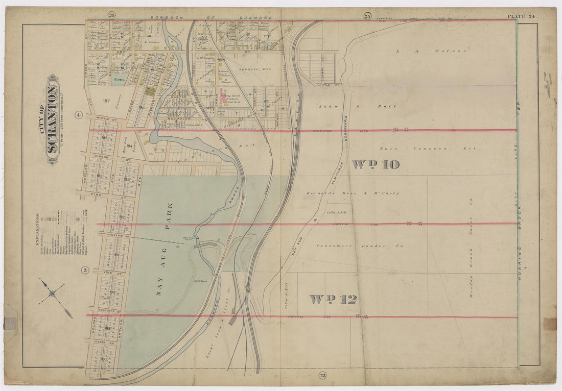 Image 27 of Atlas of Surveys of the City of Scranton and Borough of Dunmore, Pennslyvania from Atlas of Surveys of the City of Scranton and Borough of Dunmore, Pennslyvania : Compiled from Actual Surveys and City Records 1898 by Relic Map Company