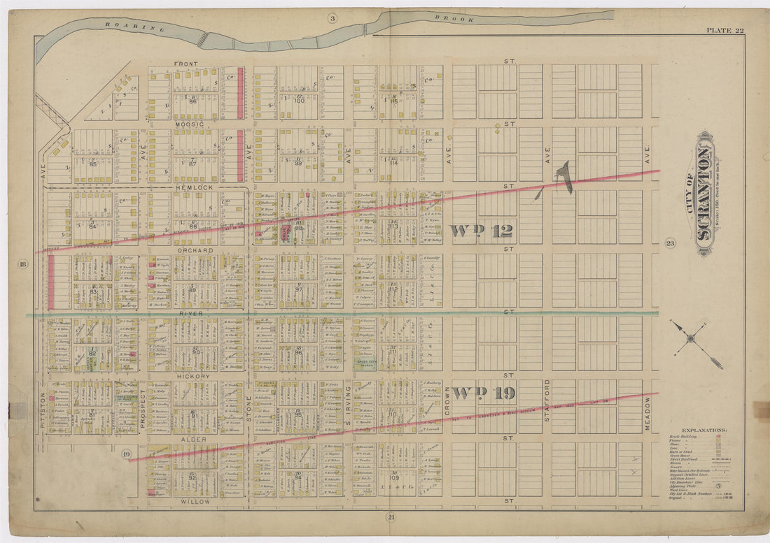 Image 25 of Atlas of Surveys of the City of Scranton and Borough of Dunmore, Pennslyvania from Atlas of Surveys of the City of Scranton and Borough of Dunmore, Pennslyvania : Compiled from Actual Surveys and City Records 1898 by Relic Map Company