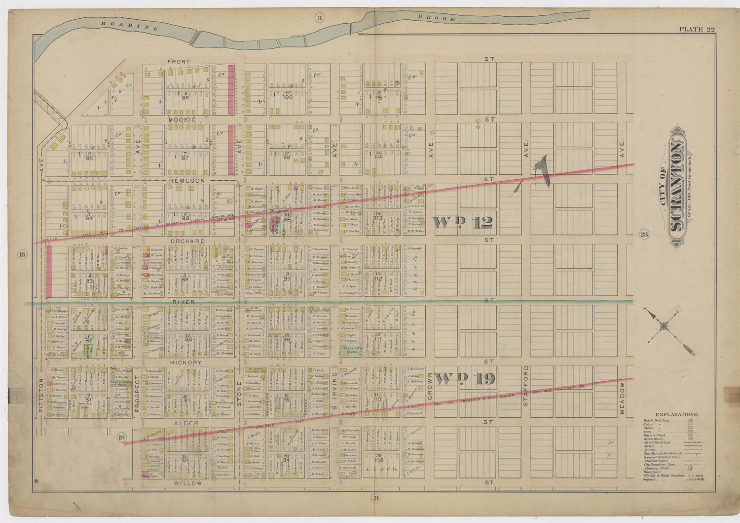 Image 25 of Atlas of Surveys of the City of Scranton and Borough of Dunmore, Pennslyvania from Atlas of Surveys of the City of Scranton and Borough of Dunmore, Pennslyvania : Compiled from Actual Surveys and City Records 1898 by Relic Map Company