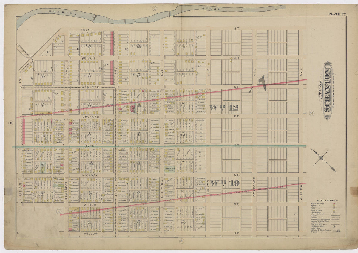 Image 25 of Atlas of Surveys of the City of Scranton and Borough of Dunmore, Pennslyvania from Atlas of Surveys of the City of Scranton and Borough of Dunmore, Pennslyvania : Compiled from Actual Surveys and City Records 1898 by Relic Map Company