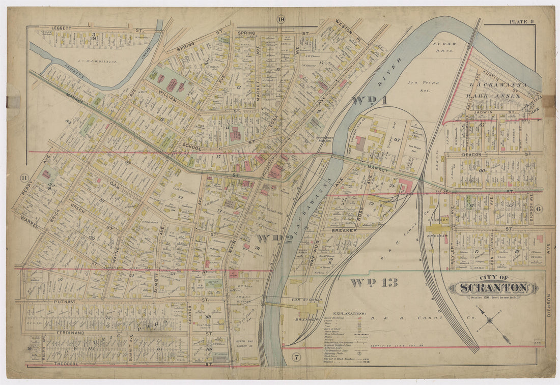 Image 10 of Atlas of Surveys of the City of Scranton and Borough of Dunmore, Pennslyvania from Atlas of Surveys of the City of Scranton and Borough of Dunmore, Pennslyvania : Compiled from Actual Surveys and City Records 1898 by Relic Map Company