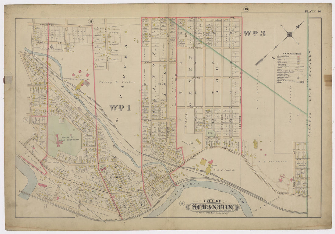 Image 12 of Atlas of Surveys of the City of Scranton and Borough of Dunmore, Pennslyvania from Atlas of Surveys of the City of Scranton and Borough of Dunmore, Pennslyvania : Compiled from Actual Surveys and City Records 1898 by Relic Map Company