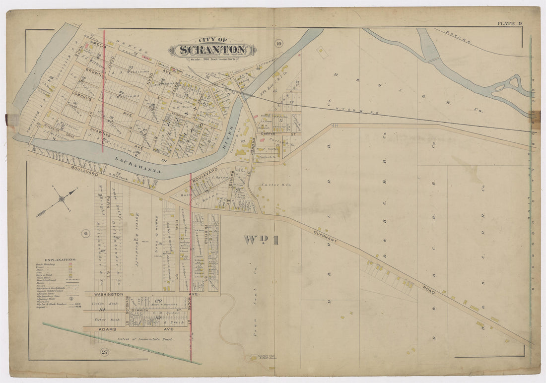 Image 11 of Atlas of Surveys of the City of Scranton and Borough of Dunmore, Pennslyvania from Atlas of Surveys of the City of Scranton and Borough of Dunmore, Pennslyvania : Compiled from Actual Surveys and City Records 1898 by Relic Map Company