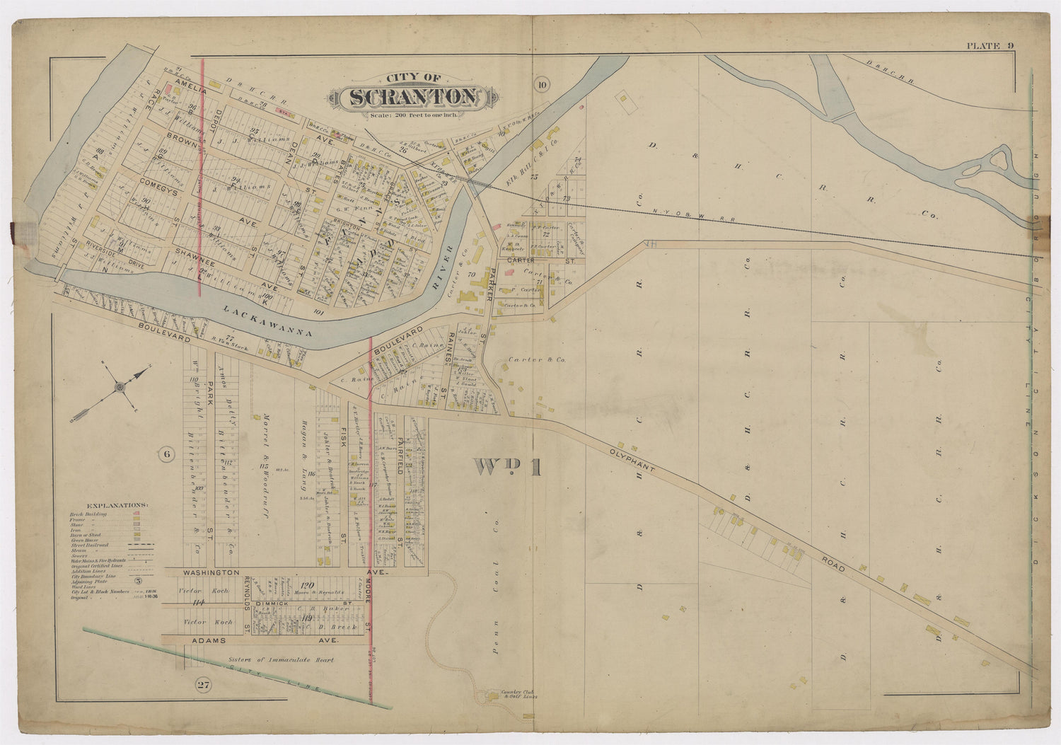 Image 11 of Atlas of Surveys of the City of Scranton and Borough of Dunmore, Pennslyvania from Atlas of Surveys of the City of Scranton and Borough of Dunmore, Pennslyvania : Compiled from Actual Surveys and City Records 1898 by Relic Map Company