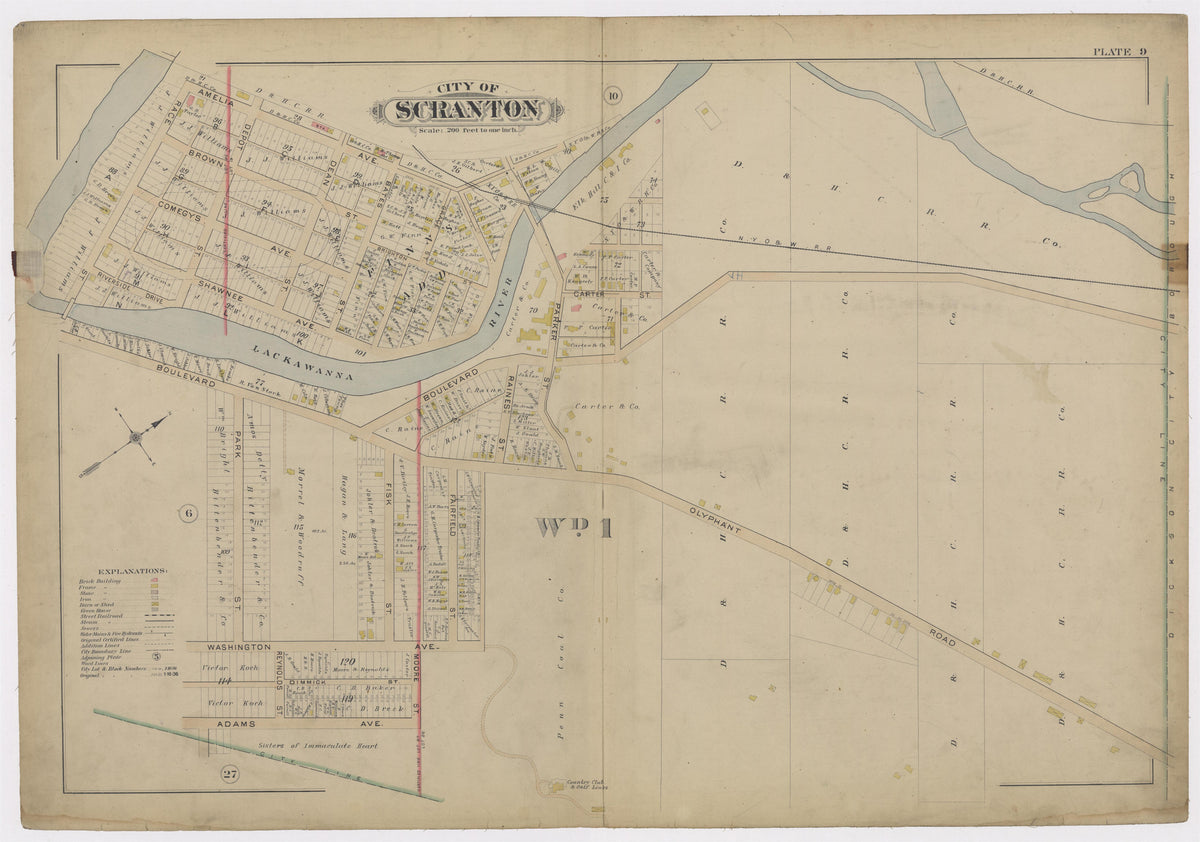 Image 11 of Atlas of Surveys of the City of Scranton and Borough of Dunmore, Pennslyvania from Atlas of Surveys of the City of Scranton and Borough of Dunmore, Pennslyvania : Compiled from Actual Surveys and City Records 1898 by Relic Map Company