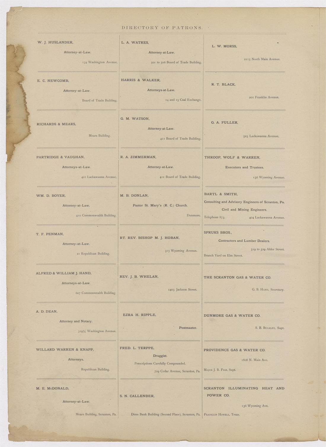 Image 32 of Atlas of Surveys of the City of Scranton and Borough of Dunmore, Pennslyvania from Atlas of Surveys of the City of Scranton and Borough of Dunmore, Pennslyvania : Compiled from Actual Surveys and City Records 1898 by Relic Map Company