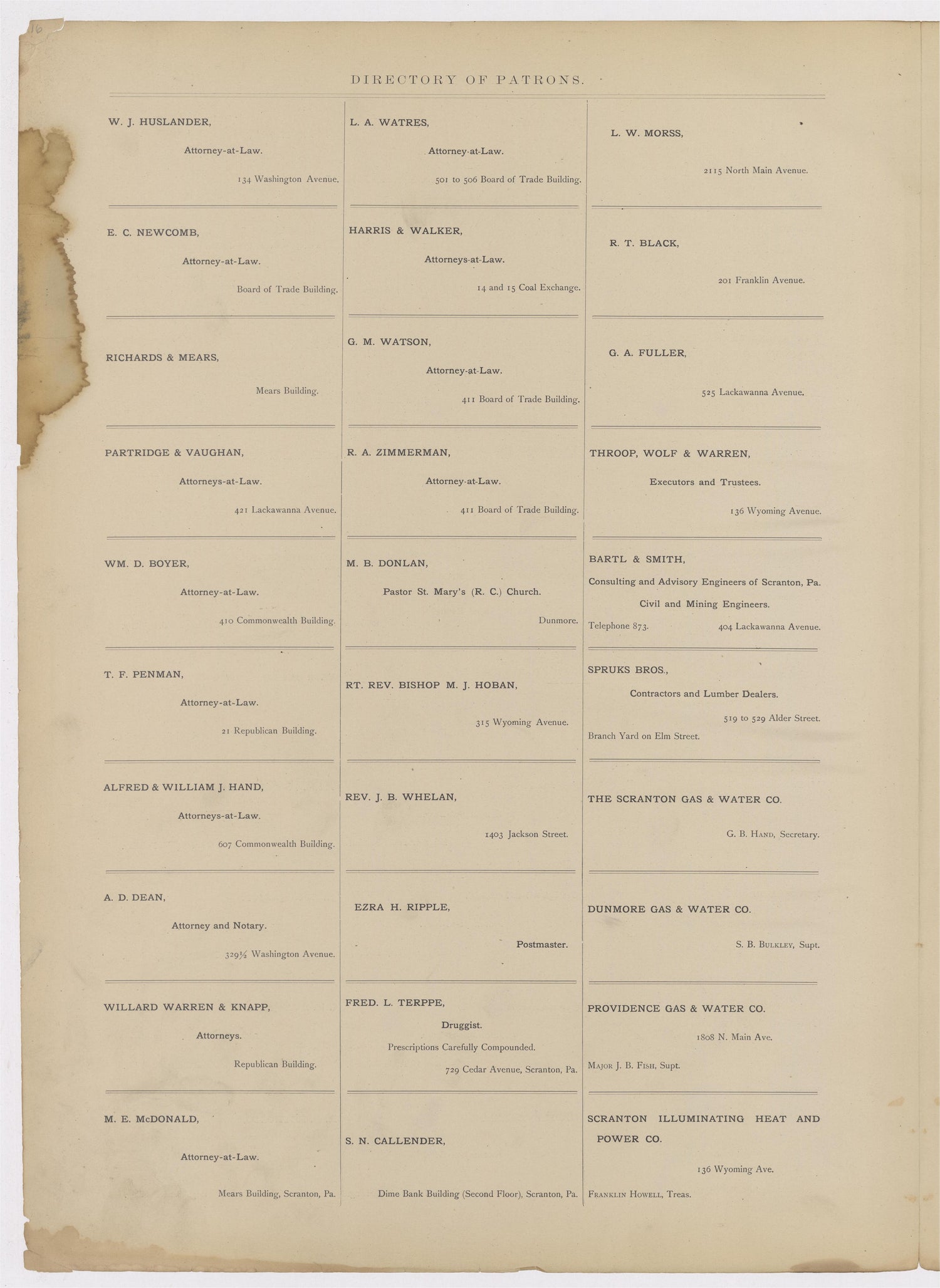 Image 32 of Atlas of Surveys of the City of Scranton and Borough of Dunmore, Pennslyvania from Atlas of Surveys of the City of Scranton and Borough of Dunmore, Pennslyvania : Compiled from Actual Surveys and City Records 1898 by Relic Map Company