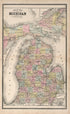Map of Michigan from Illustrated Atlas of Oakland County, Michigan : Compiled from Official Records and Local Inspections 1896 by Relic Map Company