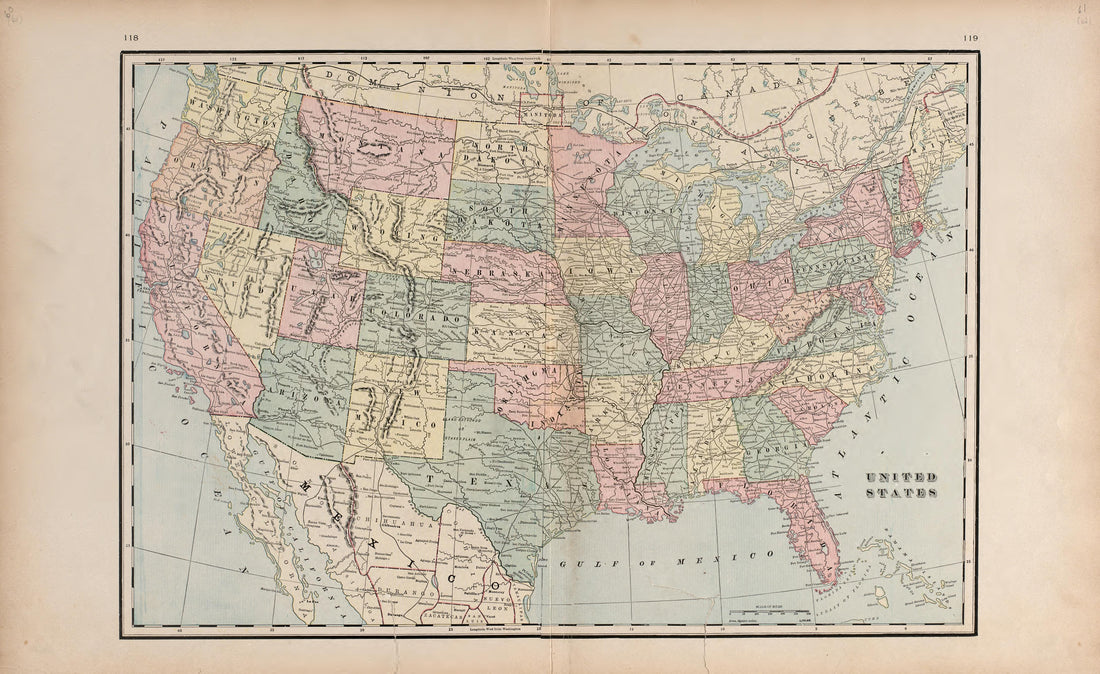 United States from Illustrated Atlas of Oakland County, Michigan : Compiled from Official Records and Local Inspections 1896 by Relic Map Company