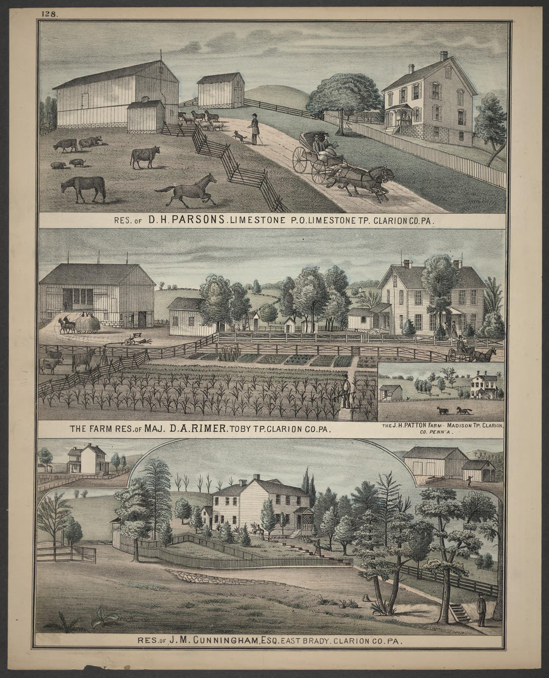 D.H. Parsons, D.A. Rimer and J.M. Cunningham Residences from Caldwell&
