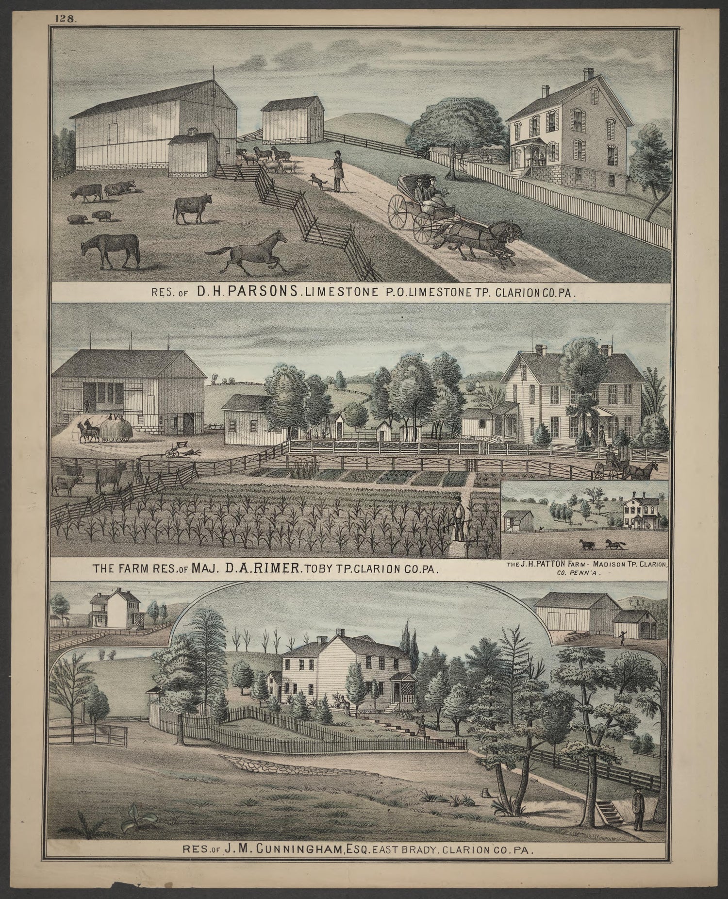 D.H. Parsons, D.A. Rimer and J.M. Cunningham Residences from Caldwell&