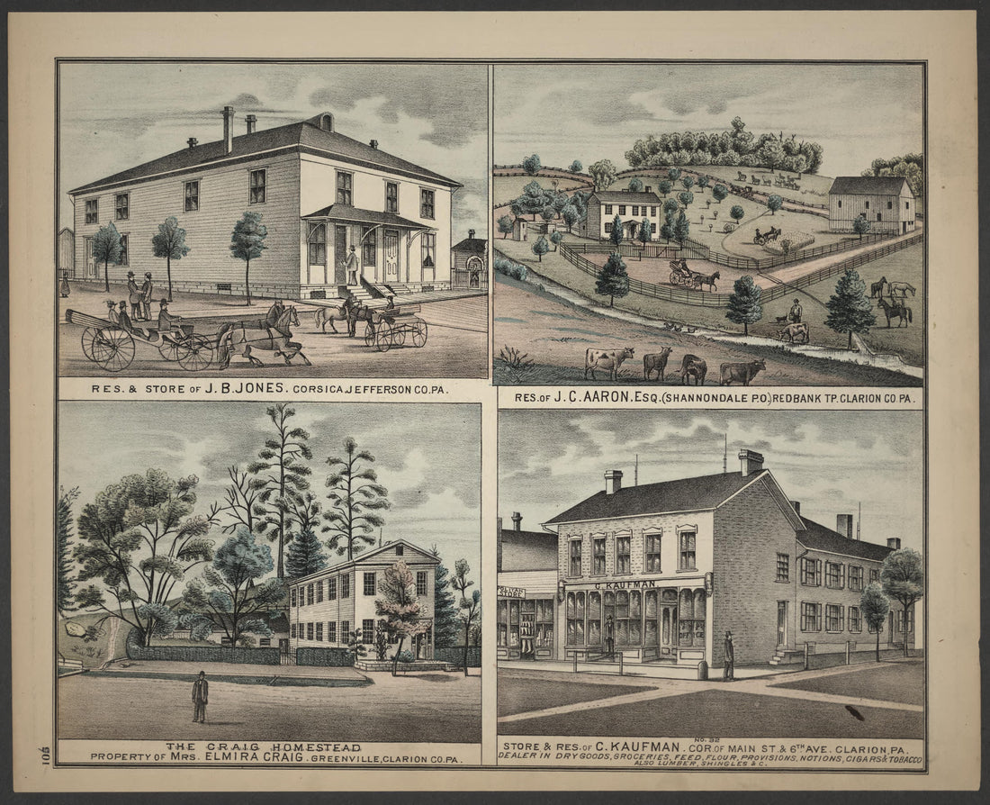 J.B. Jones, J.C. Aaron, Mrs. Elmira Craig, and C. Kaufman from Caldwell&