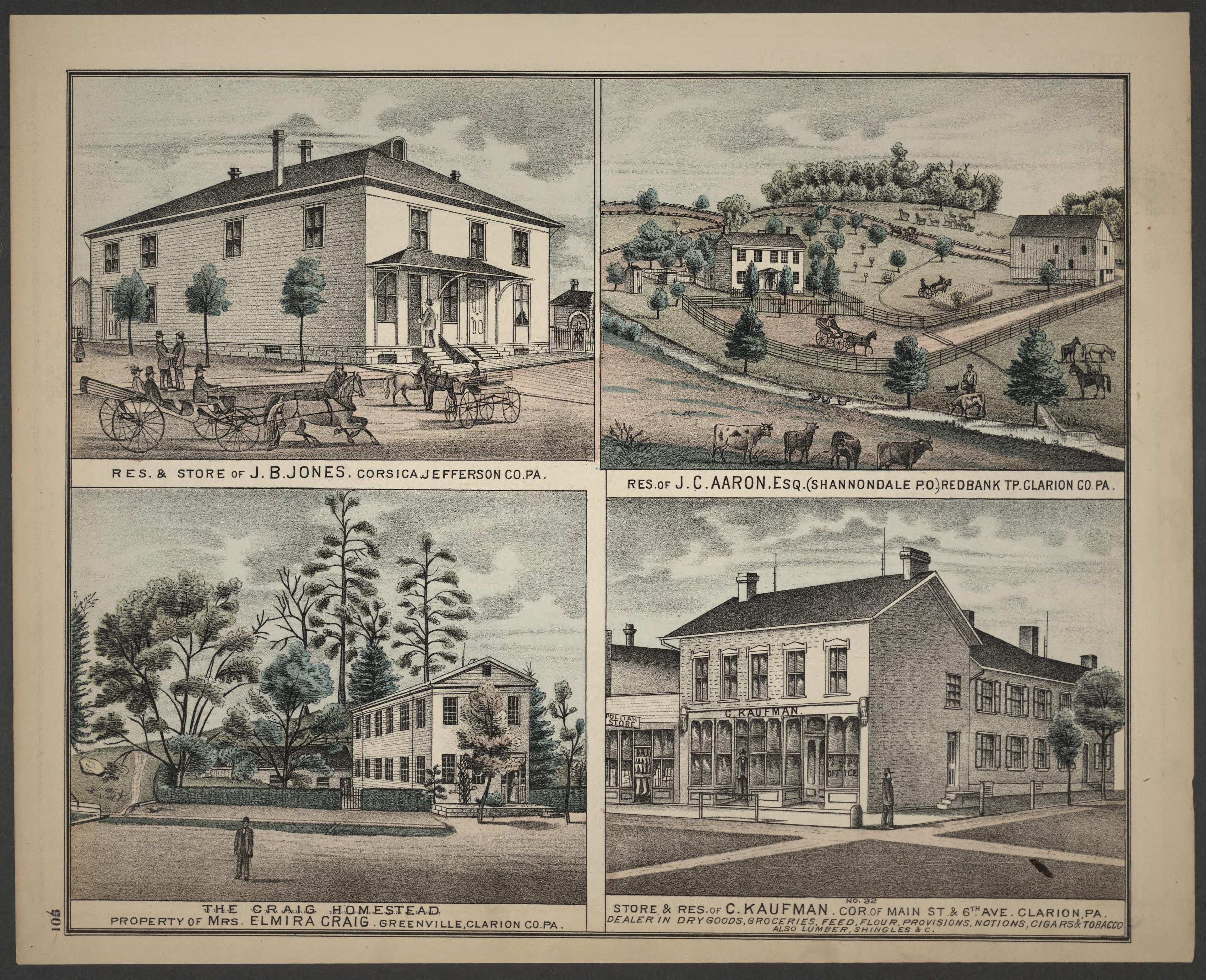 J.B. Jones, J.C. Aaron, Mrs. Elmira Craig, and C. Kaufman from Caldwell&