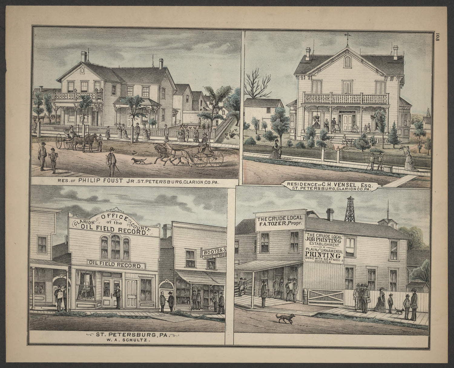 Philip Foust, Jr. and C.H. Vensel Residences and St. Petersburg from Caldwell&